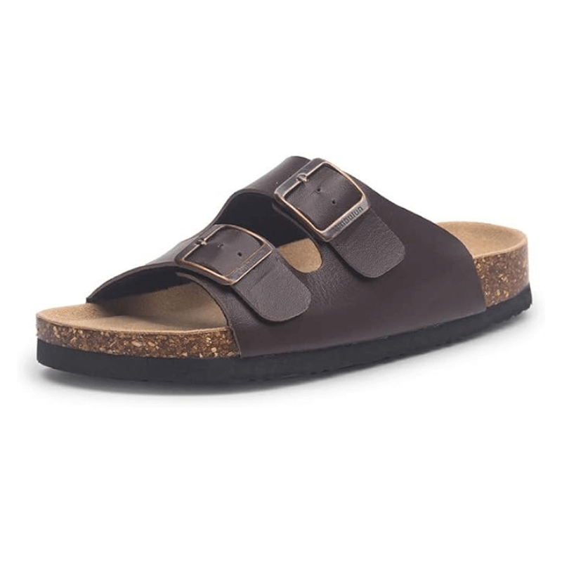 Vienna Sandals in brown leather featuring a durable sole, adjustable straps, and classic style for any occasion